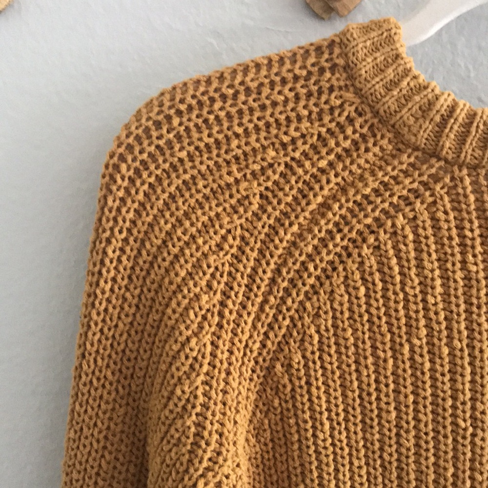 Madewell Mustard Chunky Knit Sweater